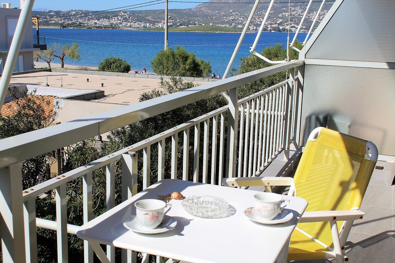 Apartment Sea View In Front Of The Beach Of Agia Marina Порто-Рафти Экстерьер фото
